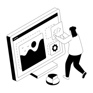 İçerik geliştirmenin bir illüstrasyon tasarımı