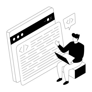 Web kodlamasının eşsiz tasarım çizimi