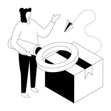 Arama paketinin mükemmel tasarım çizimi