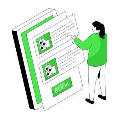 Mobil otel rezervasyonunun simge tasarımı