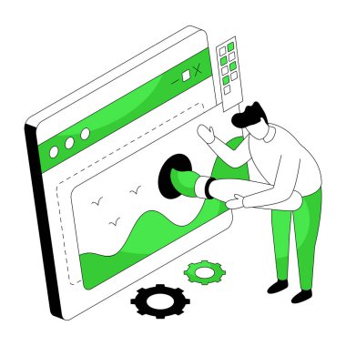 Web sitesi tasarımının premium indirme vektörü