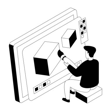 3D tasarım renkli tasarım çizimi