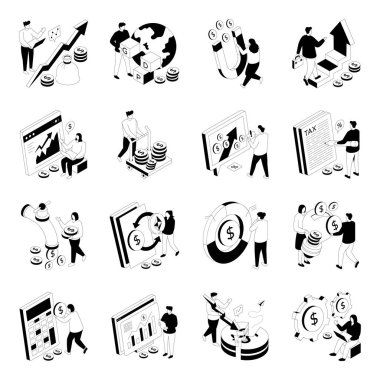 GSYİH Düz Isometric ÇizimleriName