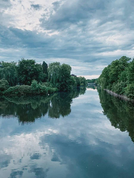 Alster river near Eppendorf in Hamburg, Germany