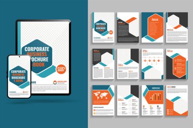 professional and creative Corporate Annual Report Ebook. orange and purple color Digital Brochure