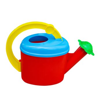 Çocuk sulama beyaz arka plan üzerinde izole