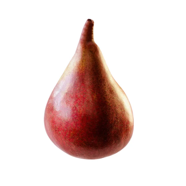 Red pear closeup isolated on white background — Stock Photo, Image