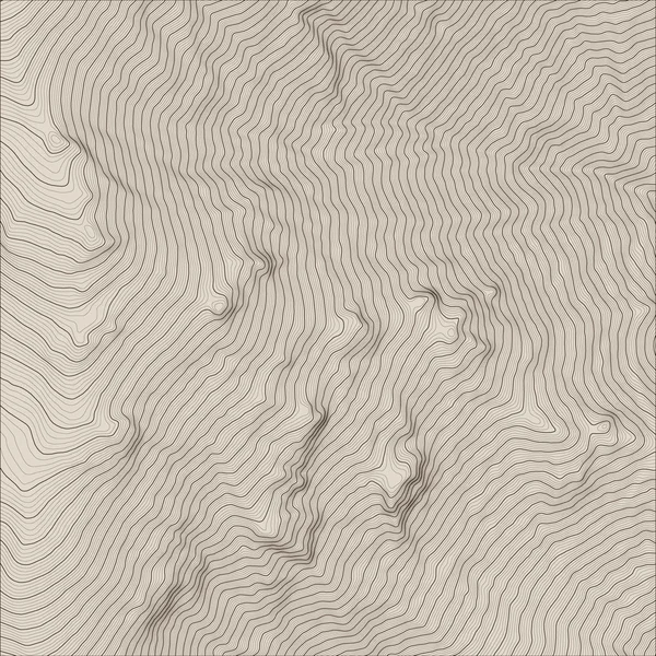 Kahverengi zemin ile vektör dağ topografik harita — Stok Vektör