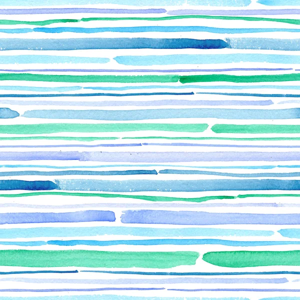 Seamless watercolor pattern with handmade stripes