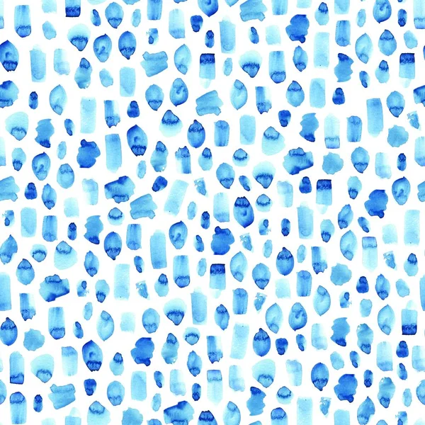 Seamless watercolor pattern with hand made dots and smears — Stock Photo, Image