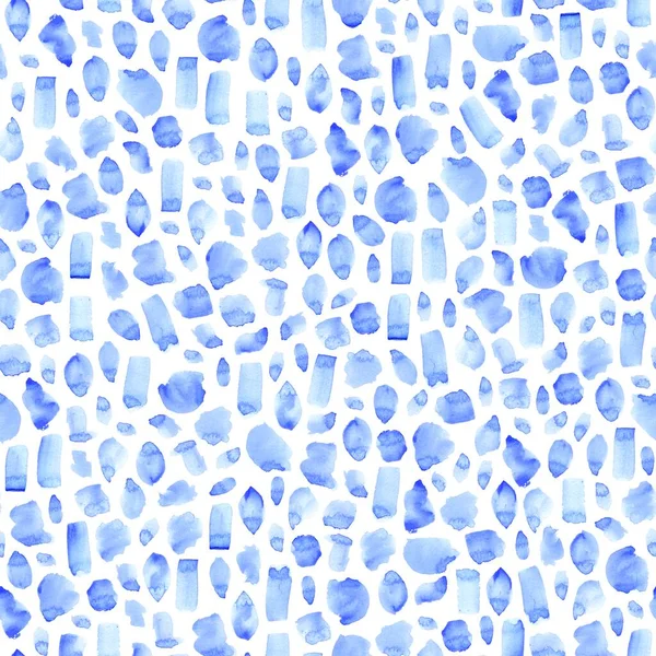 Seamless watercolor pattern with hand made dots and smears — Stock Photo, Image