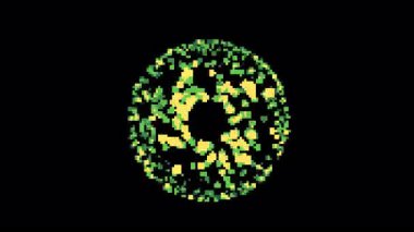Karanlık Arkaplan Üzerinde Sihirli Döndürme Efekti