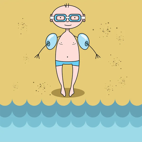 Sea boy para su diseño Imagen vectorial de verano — Archivo Imágenes Vectoriales