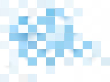 Kare elemanları ile mavi arka plan.