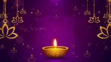 Diwali kutlaması güzel ışıklar ve süslemelerle.