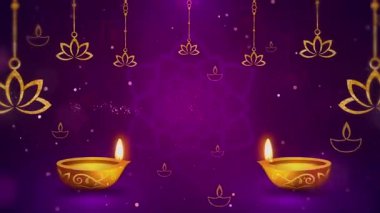 Geleneksel Lambalar ve Süslerle Diwali Kutlaması.