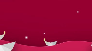 Kâğıt Lambalar ve Festivalsel Dekorasyonlarla Diwali Kutlaması.