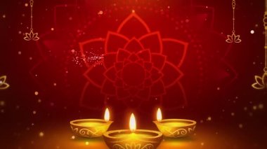Mutlu Diwali Festivali Kutlama Arkaplan Döngüsü.