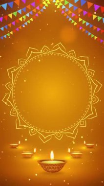 Mutlu Diwali Festivali Dikey Video Arkaplanı.