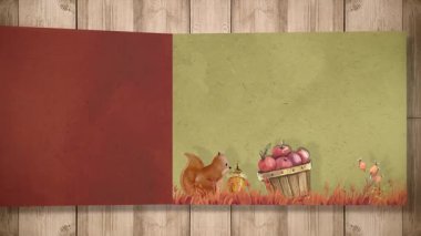 Sonbahar hasadı ve şenlikli süslemelerle iç açıcı bir Şükran Günü sahnesi..