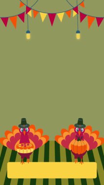 Şükran Günü 'nü hindiler ve dekorasyonlarla kutluyoruz..