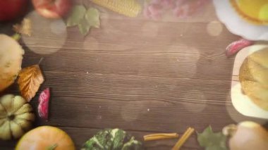 Şükran Günü ziyafeti hazırlığı sonbahar hasadı ve bayram neşesiyle.