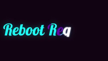 4K El Yazısı Neon Yeniden Başlatma Gerekli Canlandırma.