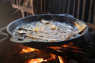 Fried fish at a restaurant in El Cuyo, a fishing village on Mexico's Yucatan Peninsula.