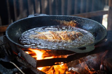 Fried fish at a restaurant in El Cuyo, a fishing village on Mexico's Yucatan Peninsula.