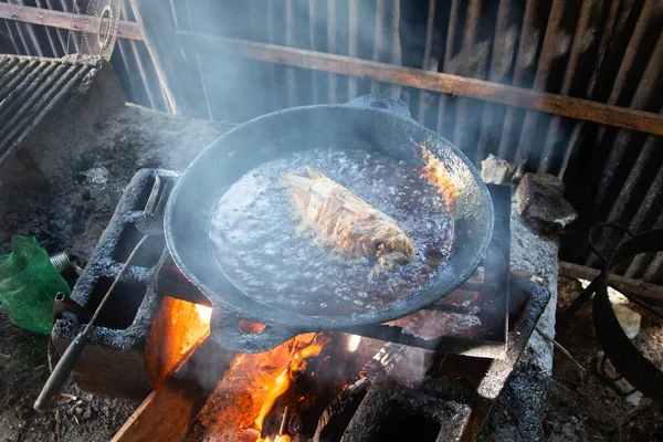 Fried fish at a restaurant in El Cuyo, a fishing village on Mexico's Yucatan Peninsula.