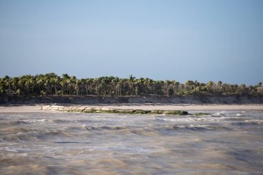 Gulf of Mexico beach in El Cuyo, a fishing village on Mexico's Yucatan Peninsula.