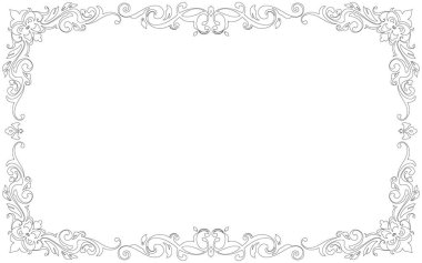 Klasik ve Art Nouveau stillerinden esinlenilmiş zarif bir el yapımı çerçeve. Zarif kıvrımlar, sarmaşıklar ve antika tasarım..