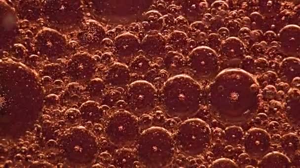 Red Bubbles Movimento Micro — Vídeo de Stock