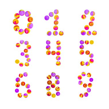 güzel renkli hamuru rakamlar