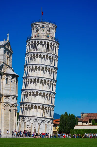 Torre inclinada de Pisa com céu azul — Fotografia de Stock