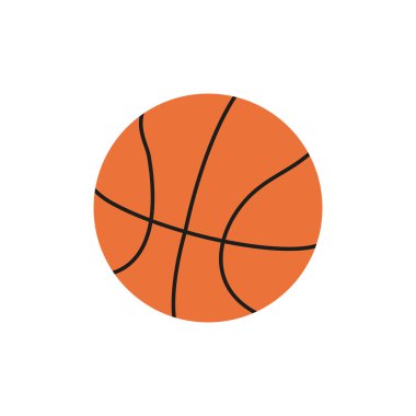 Basketbol topu vektör çizimi. Beyaz arkaplan.