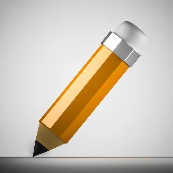Icono de lápiz amarillo —  Fotos de Stock