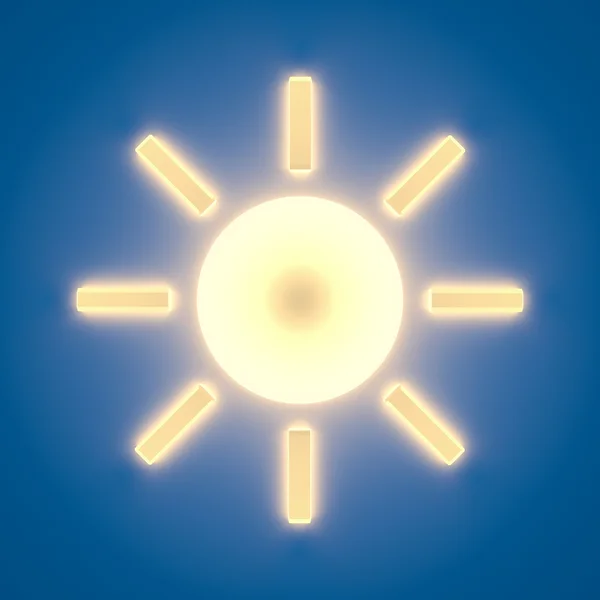 Eenvoudige pictogram van de zon — Stockfoto