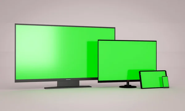 Yeşil chromakey ekranlar — Stok fotoğraf
