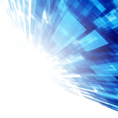 Soyut geometrik kareler çizgiler mavi vektör arka plan. 