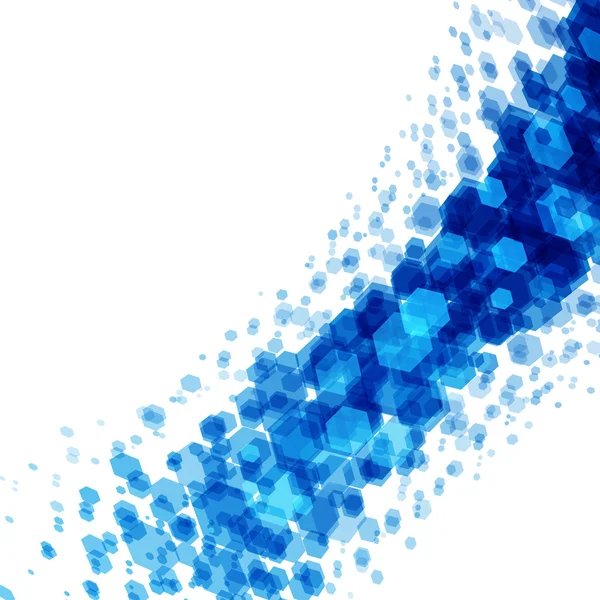 Resumen geométrico hexágono azul vector de fondo . — Vector de stock