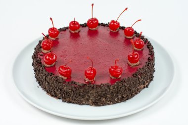 beyaz izole kiraz kek