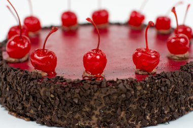 beyaz izole kiraz kek