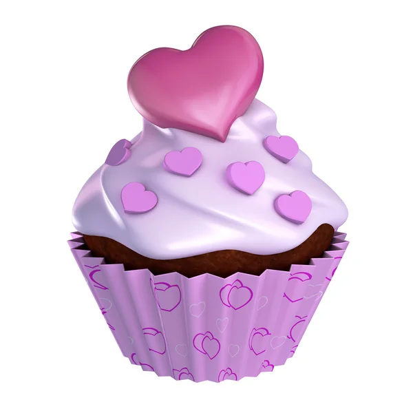 Sevgililer cupcake kalpler tepesi ile