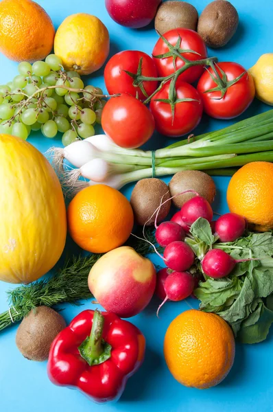 Meyve ve sebze yukarıdan