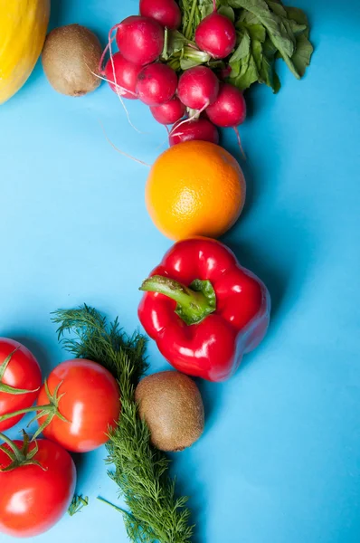 Meyve ve sebze yukarıdan