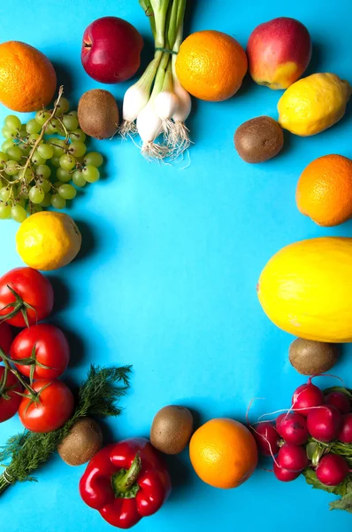 Meyve ve sebze yukarıdan