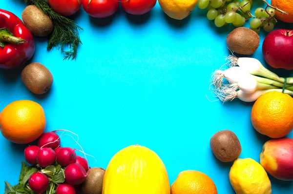 Meyve ve sebze yukarıdan