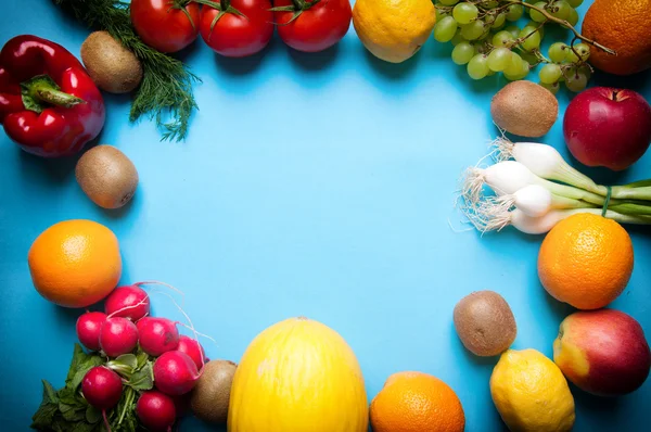 Meyve ve sebze yukarıdan