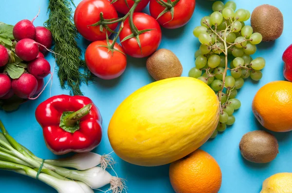 Meyve ve sebze yukarıdan